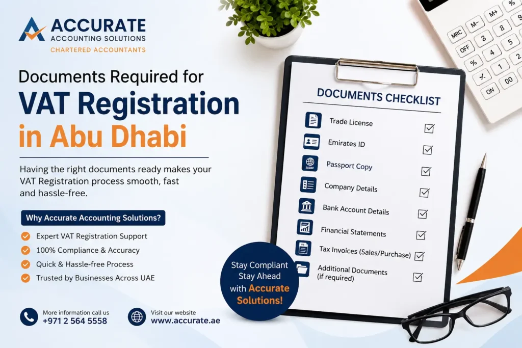 Documents Required for VAT Registration in Abu Dhabi